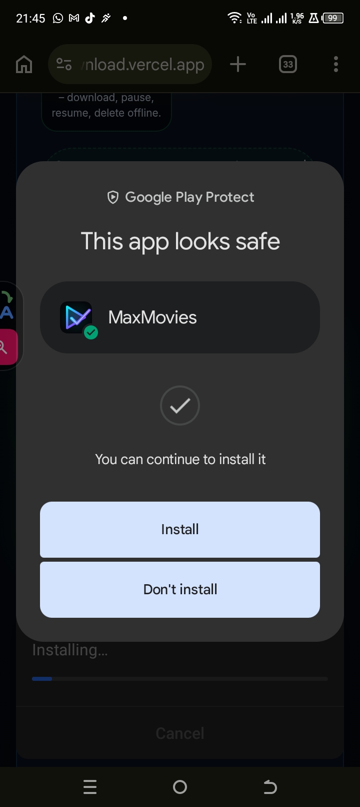 Play Protect verification